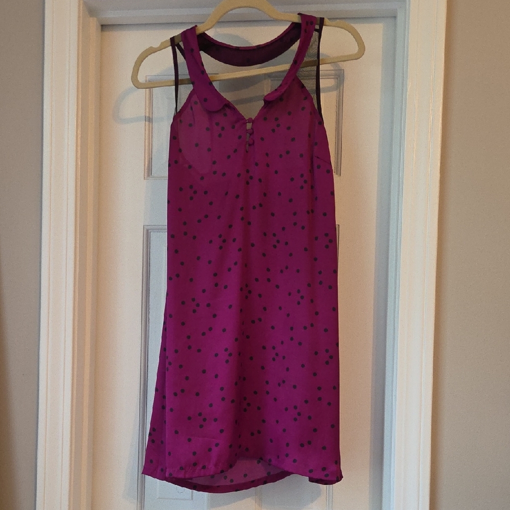 Purple Polka Dot Women's Dress